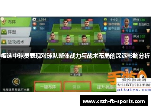 被选中球员表现对球队整体战力与战术布局的深远影响分析
