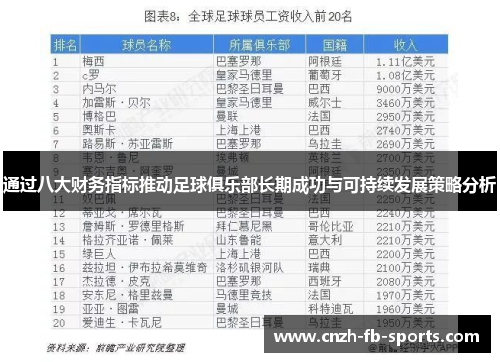 通过八大财务指标推动足球俱乐部长期成功与可持续发展策略分析